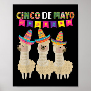 Cinco De Mayo Llama Fiesta Ultimate Party Vibe May Poster
