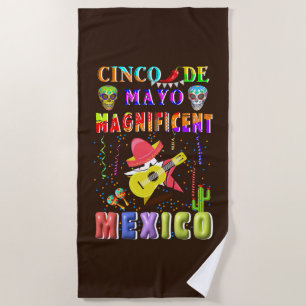 Cinco de Mayo Magnificent Mexico Beach Towel