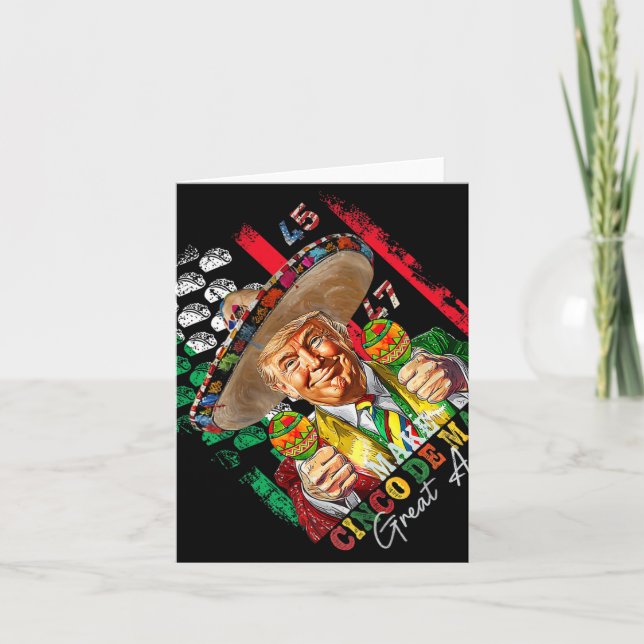 Cinco De Mayo Make Cinco De Mayo Great Again Trump Card (Front)
