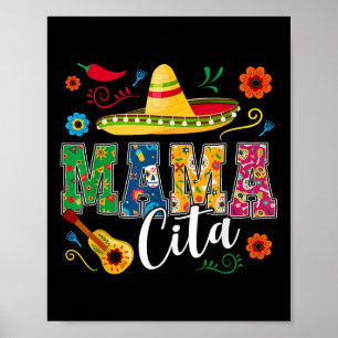 Cinco De Mayo Mamacita Flower Mama Cita Mexican Poster