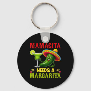 Cinco De Mayo Mamacita Needs A Margarita Funny Key Ring