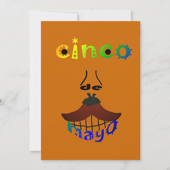 Cinco De Mayo Man Customisable Party Invitation (Front)