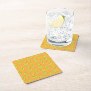 Cinco de Mayo Margarita Cocktail Mexican Drink Square Paper Coaster