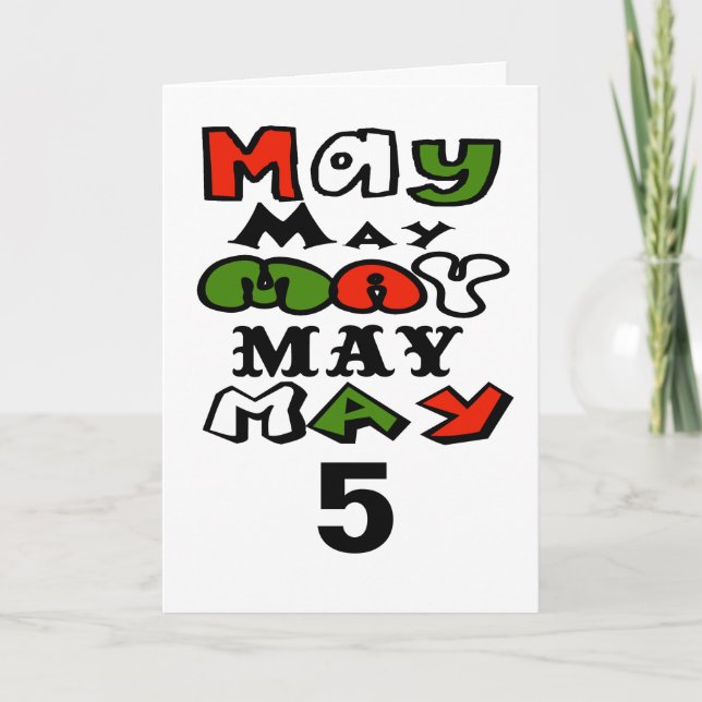 Cinco de Mayo  May 5 Greetng Card to Customise (Front)