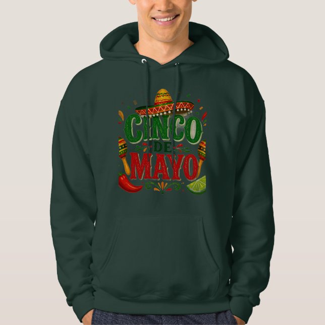 Cinco de mayo men's  hoodie (Front)