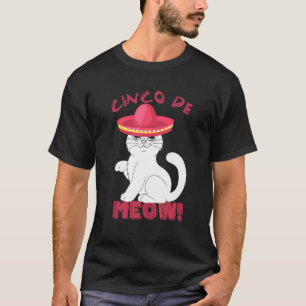 Cinco De Mayo Meow Cat Boys Kids Women Men Mexican T-Shirt