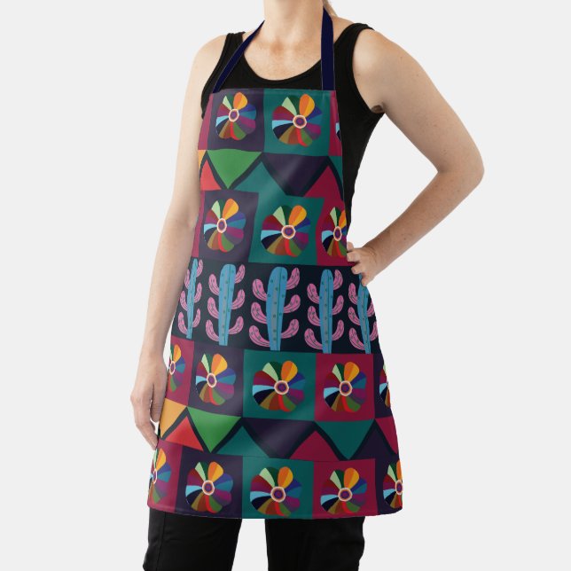 Cinco De Mayo Mexican Art Pattern  Apron (Insitu)
