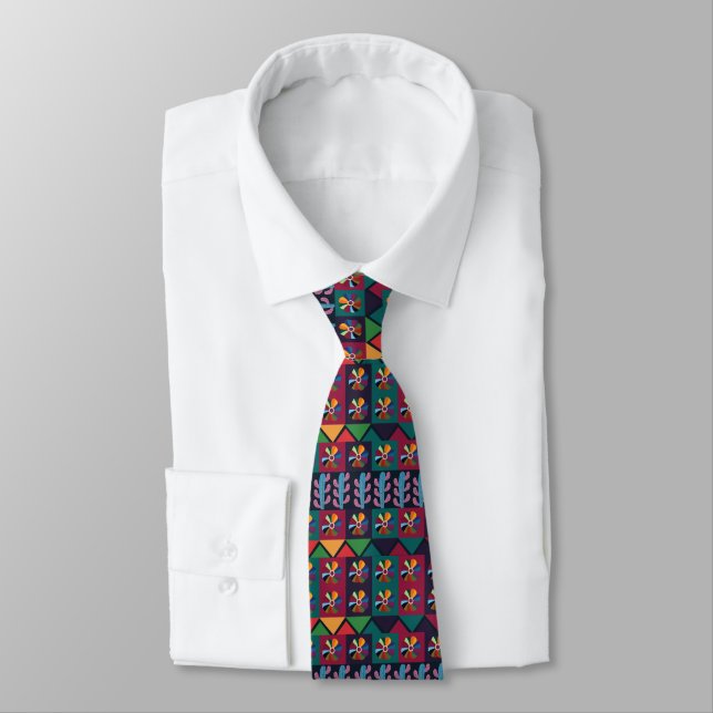 Cinco De Mayo Mexican Art Pattern  Tie (Tied)