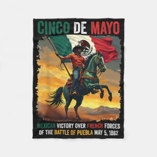 Cinco De Mayo Mexican Battle Of Puebla May 5, 1862 Fleece Blanket