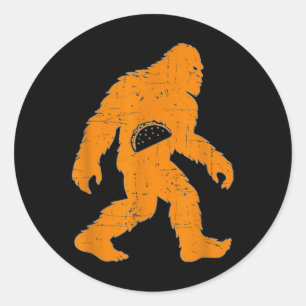 Cinco De Mayo Mexican Bigfoot Taco El Squatcho Fun Classic Round Sticker