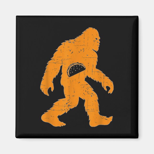 Cinco De Mayo Mexican Bigfoot Taco El Squatcho Fun Magnet (Front)