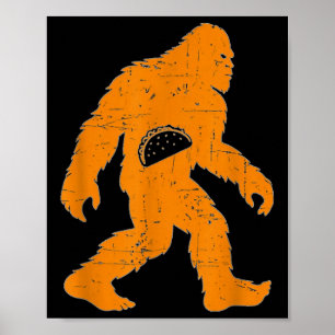 Cinco De Mayo Mexican Bigfoot Taco El Squatcho Fun Poster