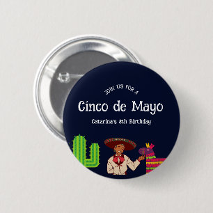 Cinco de Mayo Mexican  Birthday Party 6 Cm Round Badge