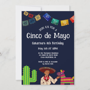 Cinco de Mayo Mexican Birthday Party Invitation