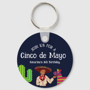 Cinco de Mayo Mexican Birthday Party Key Ring