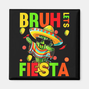 Cinco de mayo mexican cactus funny lets fiestaCinc Magnet