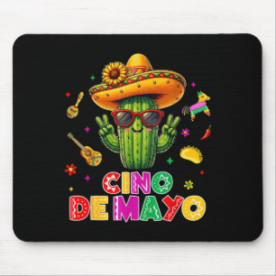 Cinco de mayo mexican cactus funny lets fiestaCinc Mouse Mat