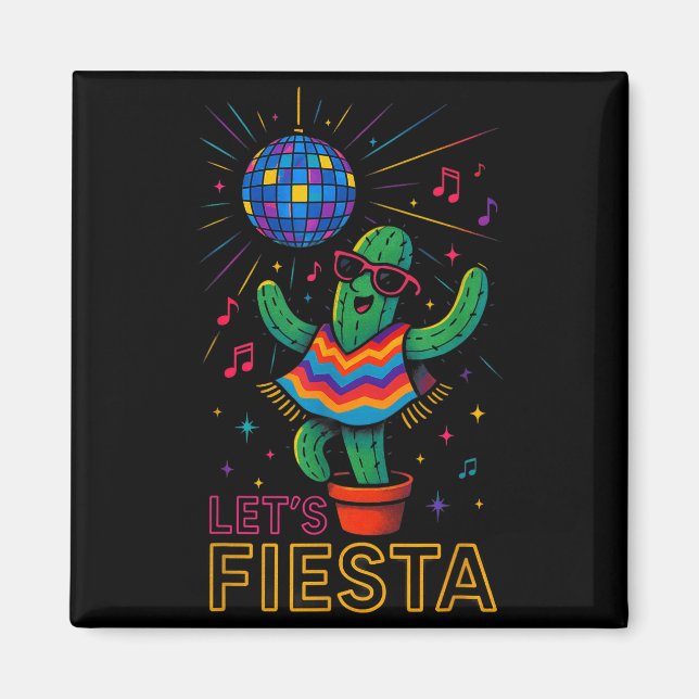 Cinco de mayo mexican cactus party funny letsCinco Magnet (Front)