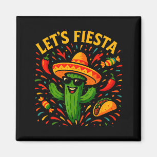 Cinco de mayo mexican cactus party funny letsCinco Magnet