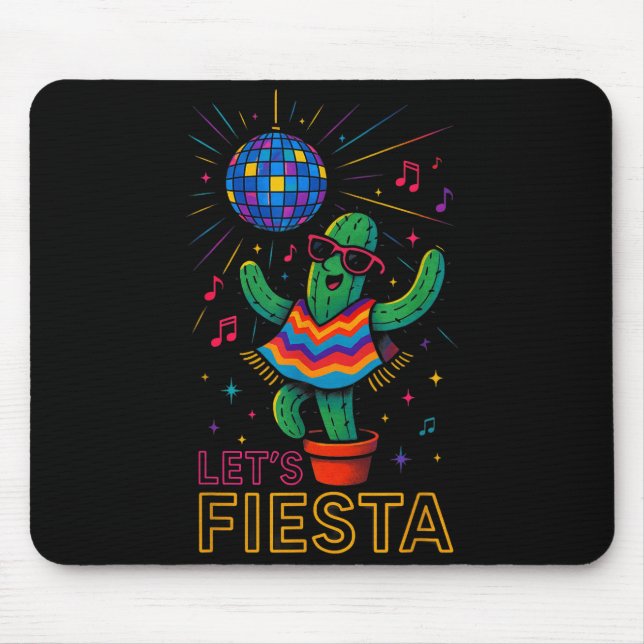 Cinco de mayo mexican cactus party funny letsCinco Mouse Mat (Front)