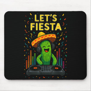 Cinco de mayo mexican cactus party funny letsCinco Mouse Mat