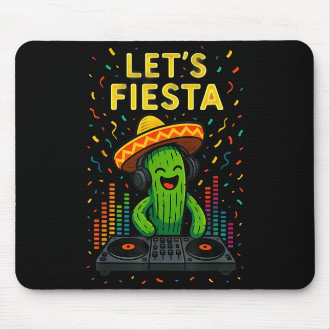 Cinco de mayo mexican cactus party funny letsCinco Mouse Mat (Front)
