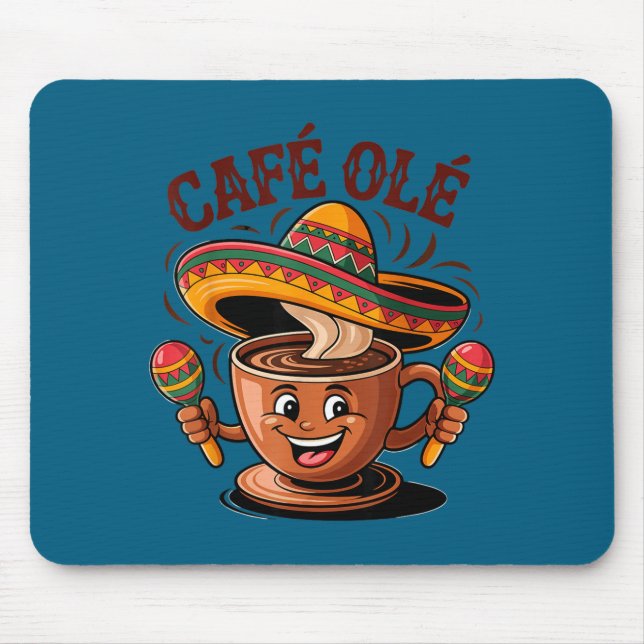 Cinco de mayo mexican café ole coffee funny  mouse mat (Front)