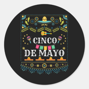 Cinco De Mayo Mexican Fiesta 5 De Mayo  Classic Round Sticker