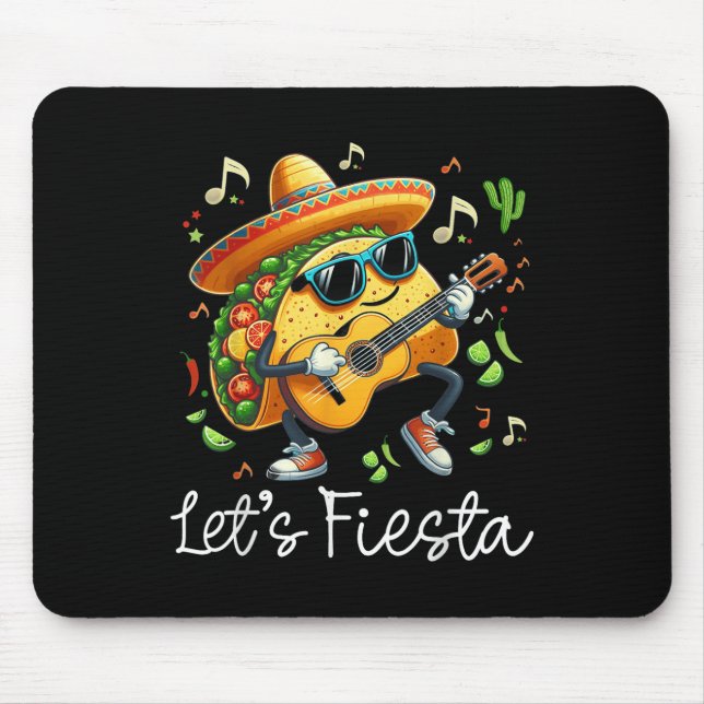 Cinco De Mayo Mexican Fiesta 5 De Mayo Lets Fiesta Mouse Mat (Front)