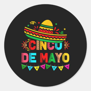 Cinco De Mayo Mexican Fiesta 5 De Mayo Women Men G Classic Round Sticker