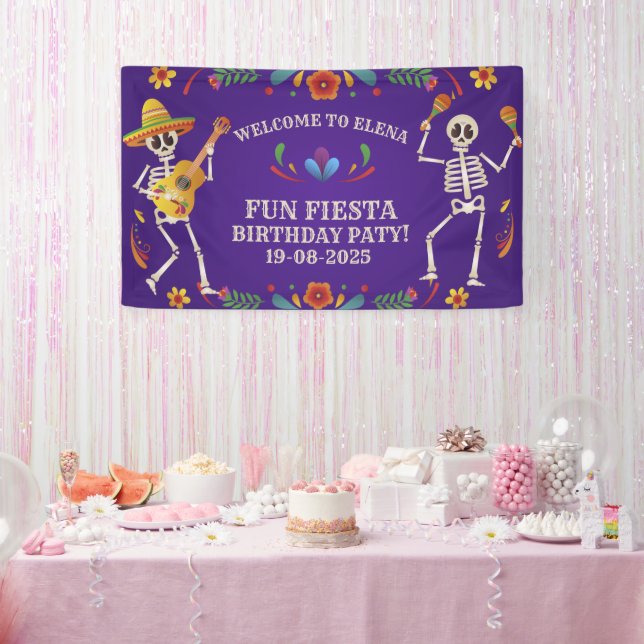 Cinco de Mayo Mexican Fiesta birthday Custom Banner (Party)