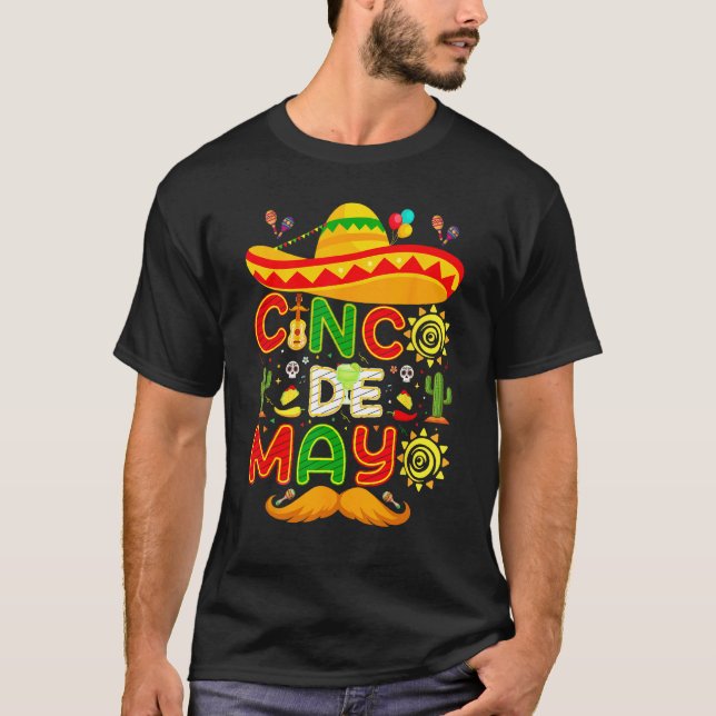 Cinco De Mayo Mexican Fiesta celebrate 5 De Mayo M T-Shirt (Front)