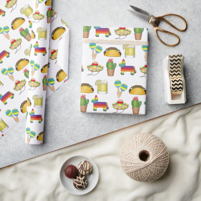 Cinco de Mayo Mexican Fiesta Party Celebration Wrapping Paper (Crafts)