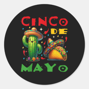 Cinco De Mayo Mexican Fiesta Squad 5 De Mayo For M Classic Round Sticker