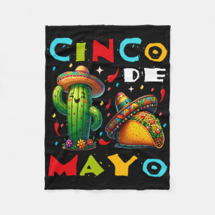 Cinco De Mayo Mexican Fiesta Squad 5 De Mayo For M Fleece Blanket