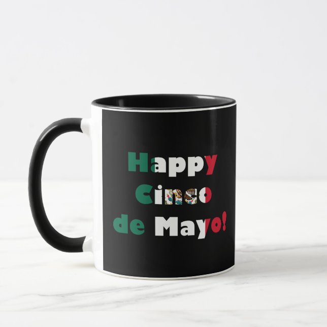 Cinco de Mayo Mexican Flag Design Mug (Left)
