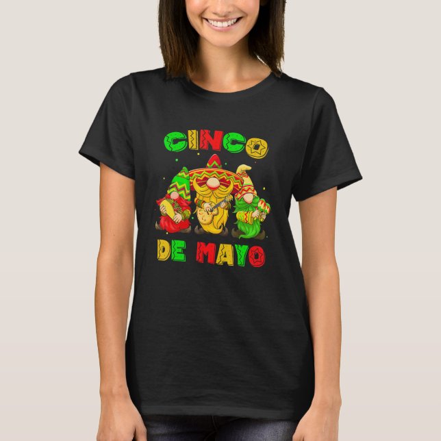 Cinco De Mayo Mexican Gnome Fiesta 5 De Mayo Men W T-Shirt (Front)