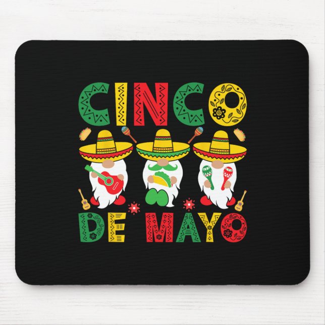 Cinco De Mayo Mexican Gnomes Fiesta 5 De Mayo Men  Mouse Mat (Front)