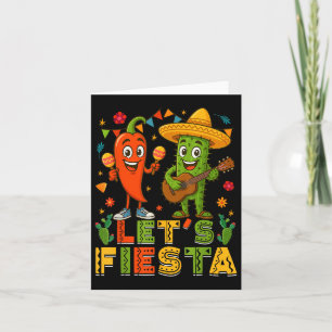 Cinco De Mayo Mexican Guitar Cactus Chilli Lets Fi Card