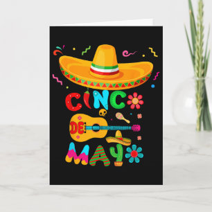 Cinco De Mayo Mexican Guitar Cactus For Men Women Card