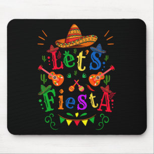 Cinco De Mayo Mexican Guitar Cactus Let's Fiesta Mouse Mat