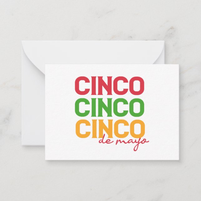 Cinco De mayo Mexican Holiday Celebration Gift  Card (Front)