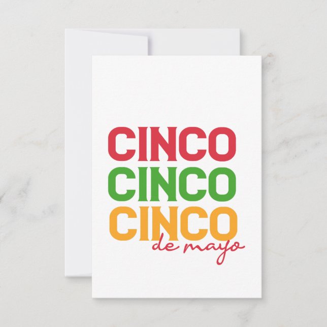 Cinco De mayo Mexican Holiday Celebration Gift  Thank You Card (Front)