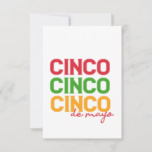 Cinco De mayo Mexican Holiday Celebration Gift  Thank You Card
