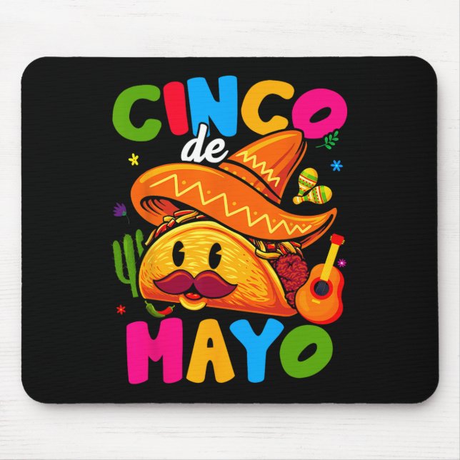 Cinco De Mayo Mexican Party Lets Fiesta Squad 5 De Mouse Mat (Front)