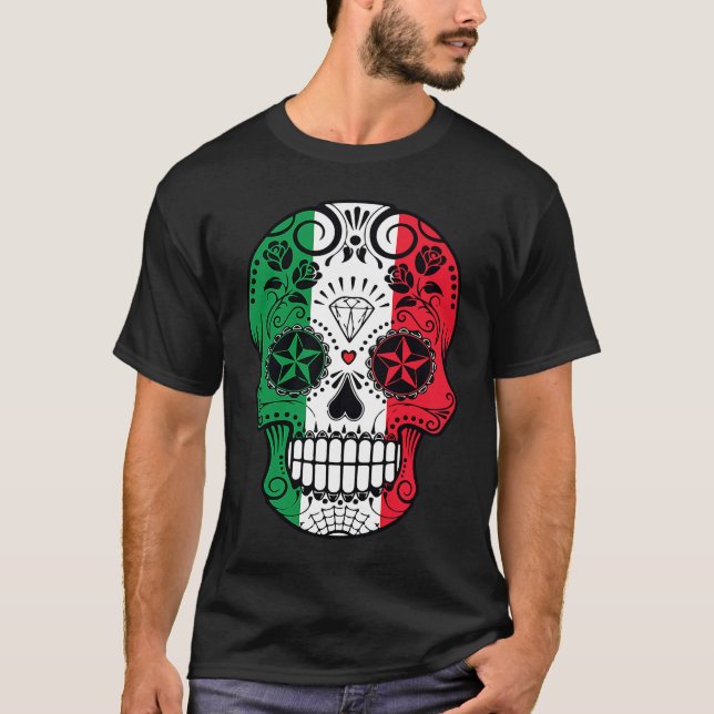 Cinco De Mayo Mexican Skull T-Shirt (Front)