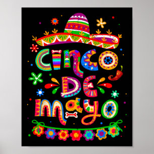 Cinco De Mayo Mexican Taco Let's Fiesta Cinco De M Poster