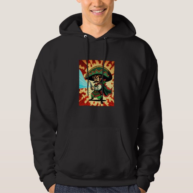 Cinco De Mayo Mexican Tradition Mexican Swordsman  Hoodie (Front)