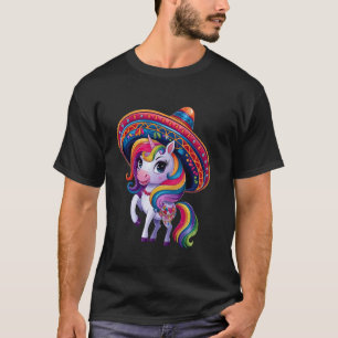 Cinco De Mayo Mexican Unicorn Sombrero Fiesta Kids T-Shirt