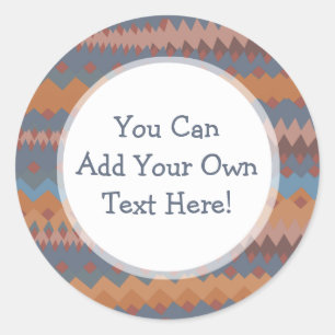 Cinco de Mayo Mexican ZigZag Southwestern Colours Classic Round Sticker